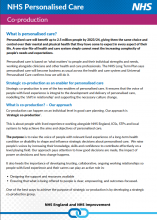 NHS Personalised Care: Co-production: Factsheet
